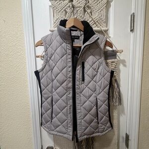 Andrew Marc Gray Quilted Vest